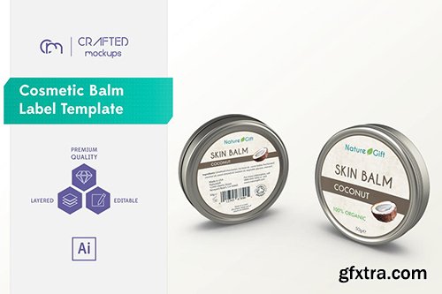 Cosmetic Balm Label Template