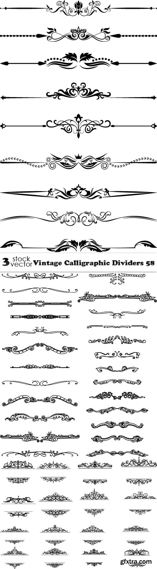 Vectors - Vintage Calligraphic Dividers 58