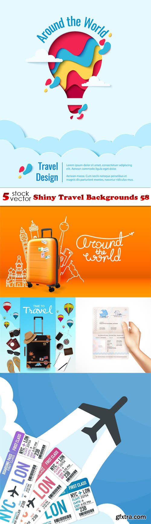 Vectors - Shiny Travel Backgrounds 58