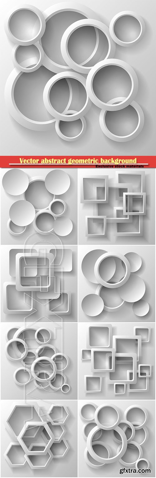 Vector illustration of an abstract geometric background, 3d render