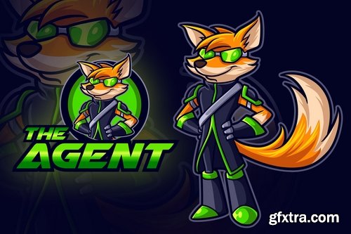 Fox Agent Mascot Logo