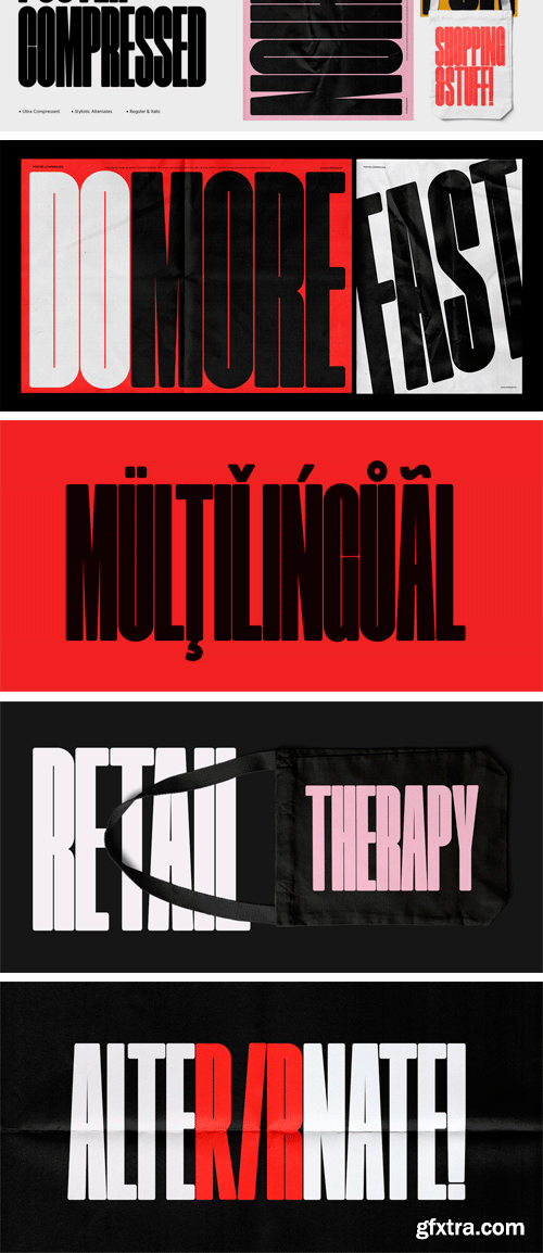 Poster Compressed Font Family