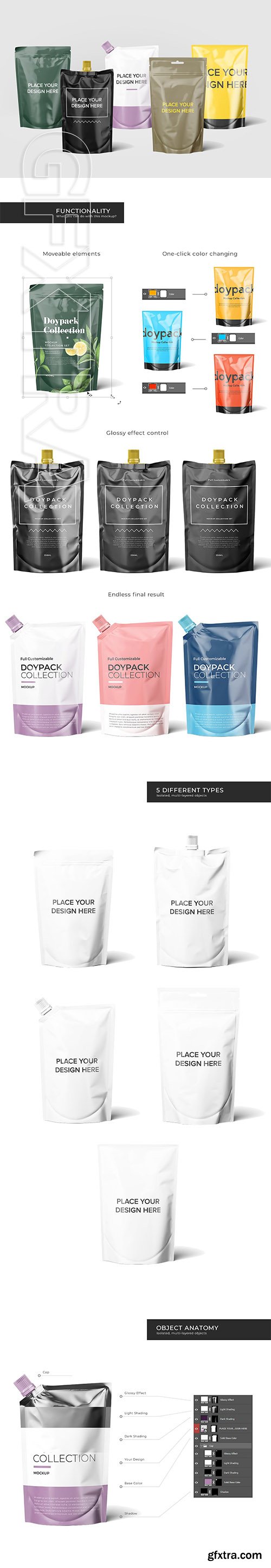 CreativeMarket - Doypack Mockup Collection 3453939