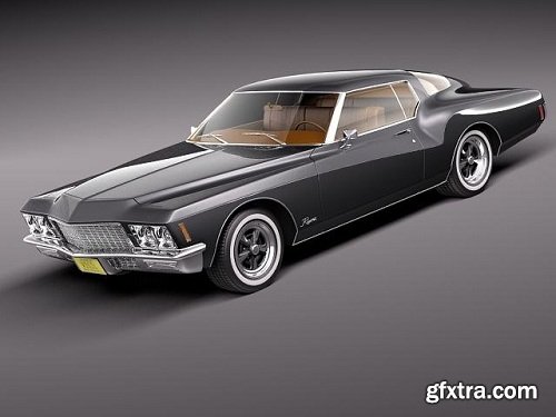 Buick Riviera GS Boattail 1971 3d Model