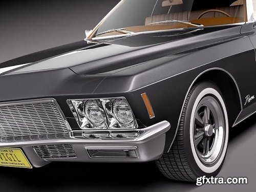 Buick Riviera GS Boattail 1971 3d Model