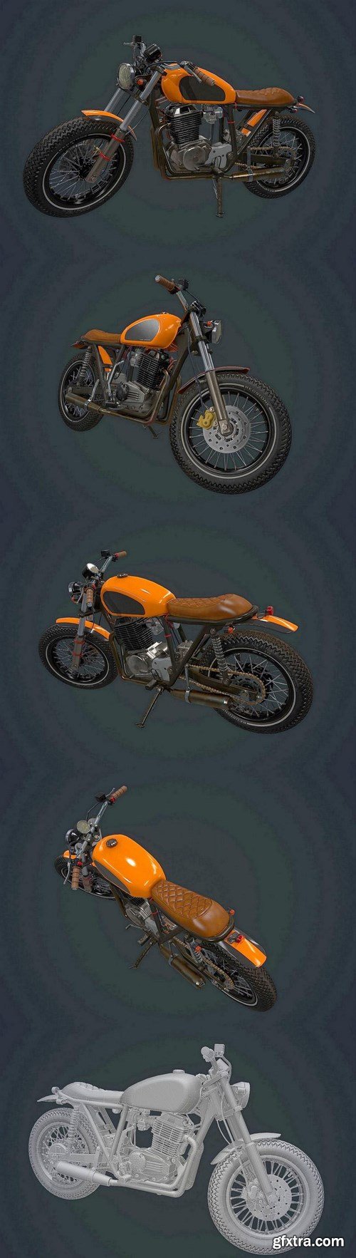 Custom Motorcycle – 3D Model