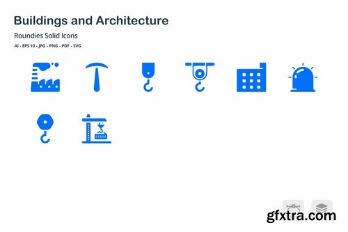 Architecture and Buildings Solid Glyph Icons