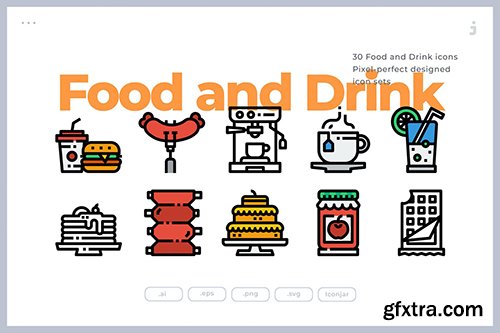 30 Food and Drink Icons