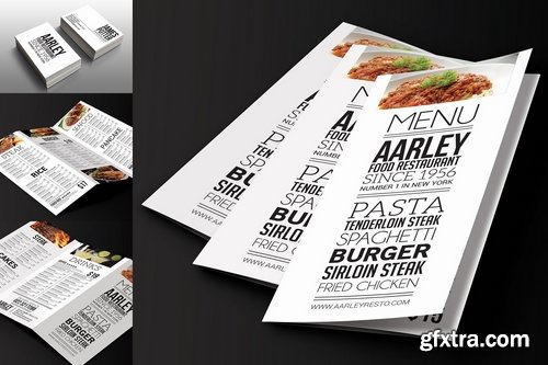 Simple Typography Trifold Menu