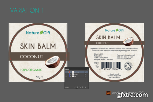 Cosmetic Balm Label Template