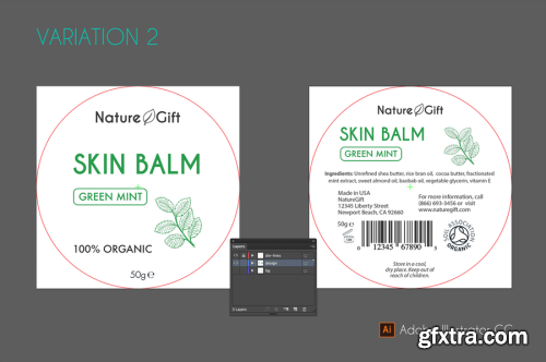 Cosmetic Balm Label Template