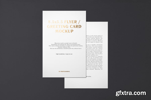 5.5x8.5 Flyer / Postcard / Greeting Card Mockup