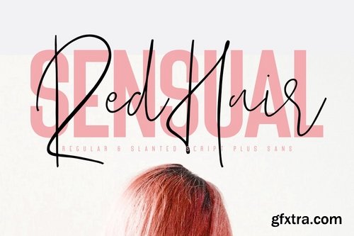 CM - Red Hair Sensual Typeface 3591450