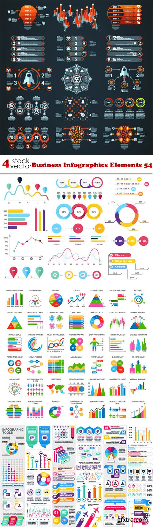 Vectors - Business Infographics Elements 54