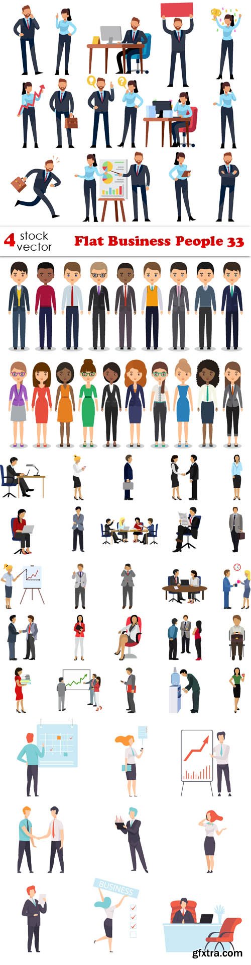 Vectors - Flat Business People 33