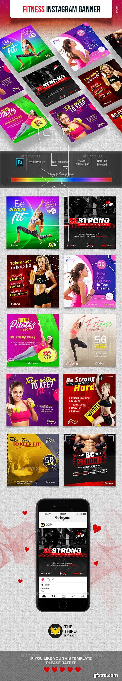 GraphicRiver - Fitness Instagram Banner 23416316