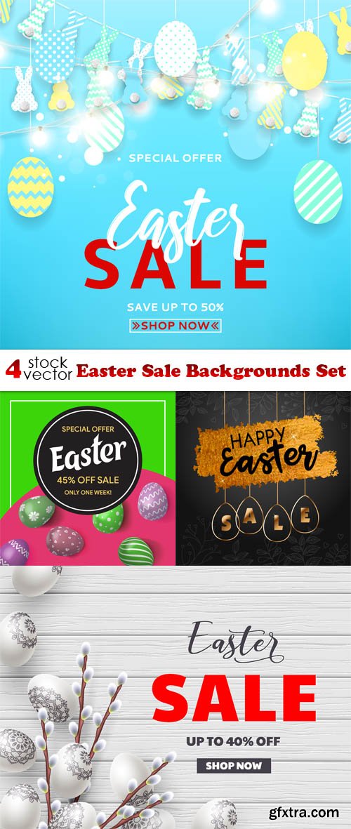 Vectors - Easter Sale Backgrounds Set