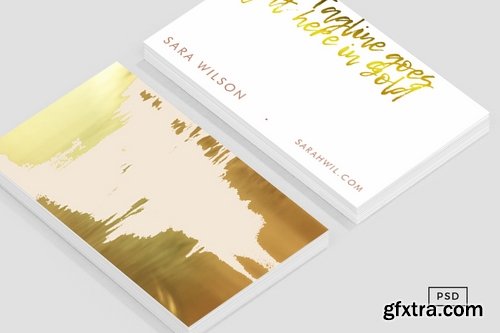 Blush Gold Business Card Template