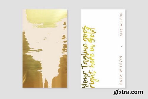 Blush Gold Business Card Template