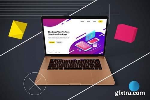 Abstract MacBook Pro MockUp