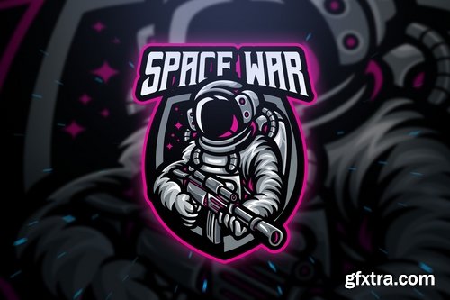 Space War Sport and Esport Logo Template