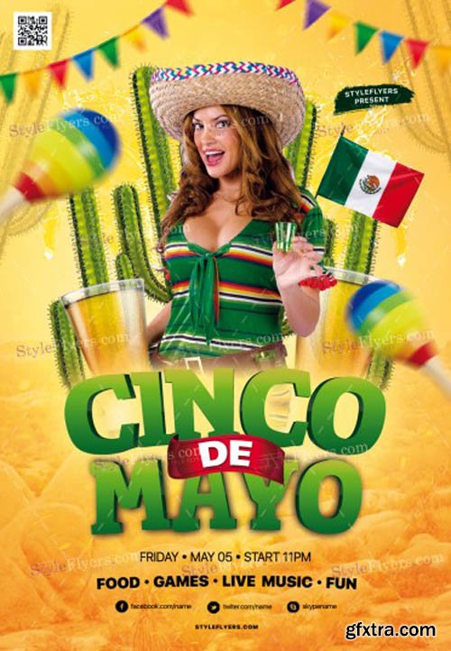 Cinco De Mayo V7 2019 PSD Flyer Template