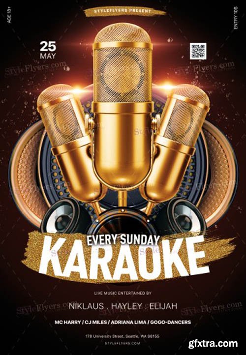 Karaoke V17 2019 PSD Flyer Template