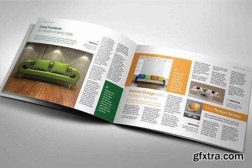 Interior A5 Landscape Magazine template