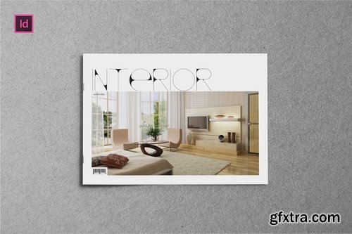 Interior A5 Landscape Magazine template