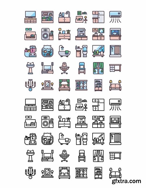 30 Furniture Icons