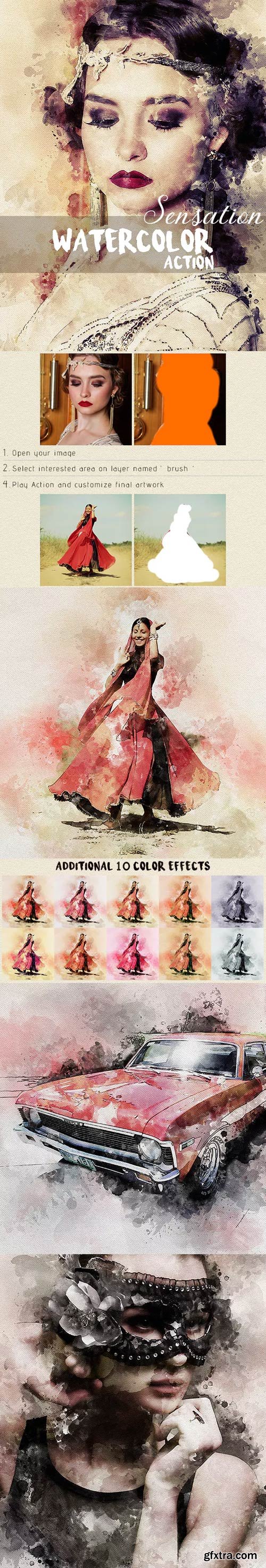 GraphicRiver - Sensation - Watercolor Photoshop Action - 22502779