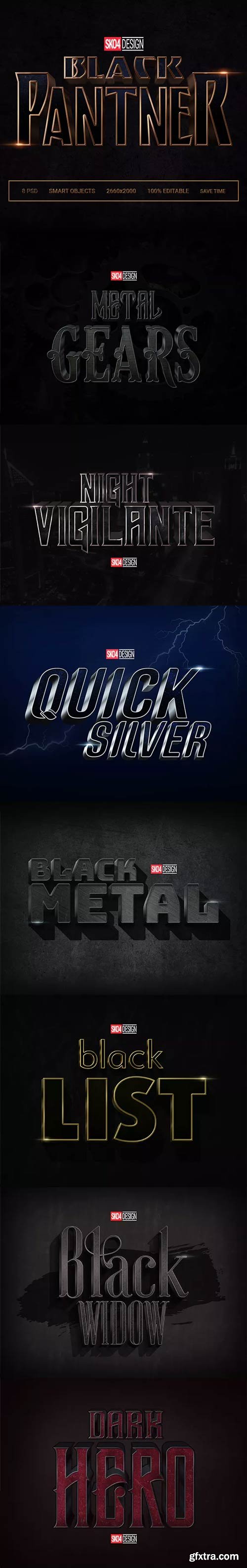 GraphicRiver - Black & Metal 3D - 8 PSD Cinematic Effects - 21579653