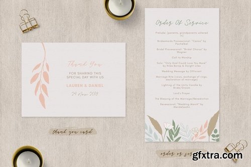 Sweet Wreath Wedding Invitation Suite