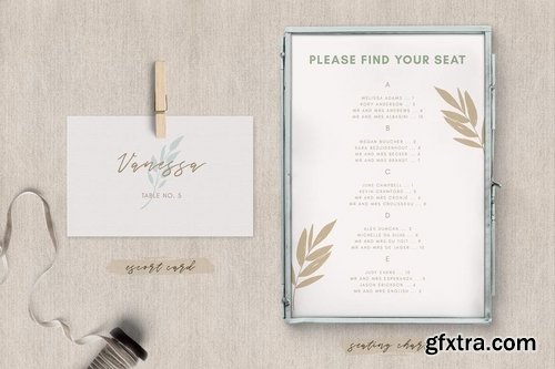 Sweet Wreath Wedding Invitation Suite