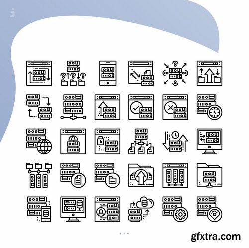 30 Web Server and Hosting Icons