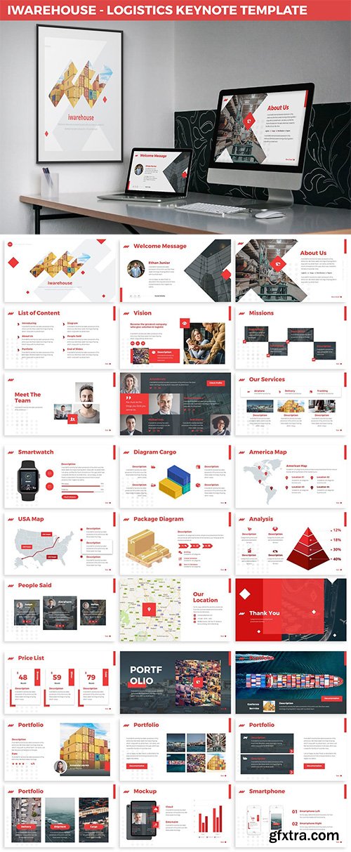 iWarehouse - Logistics Keynote Template