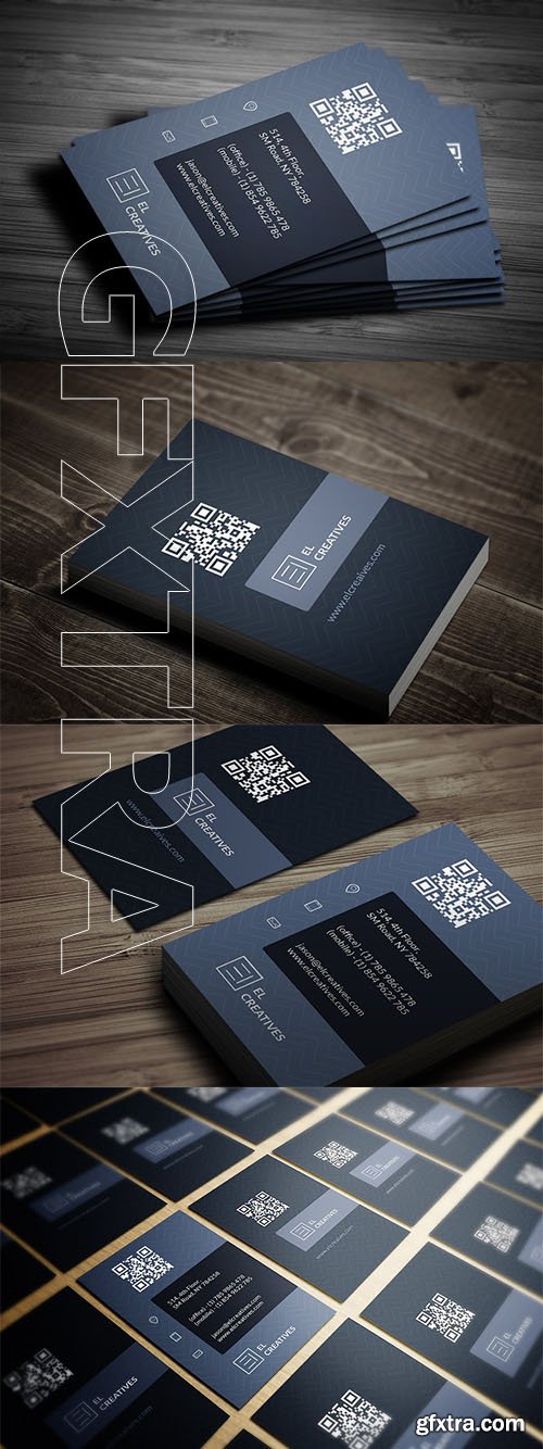 CreativeMarket - Corporate Blue Business Card 3166543