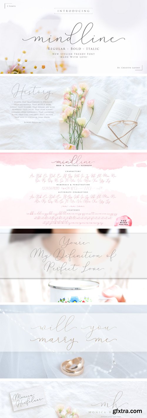 Mindline Script Font Family