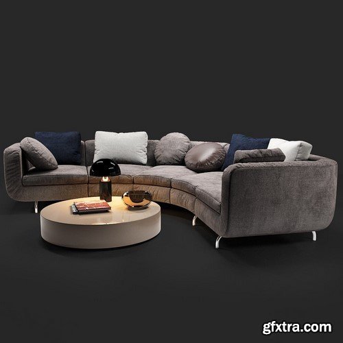 Sofa Minotti Dubuffet 3D Model