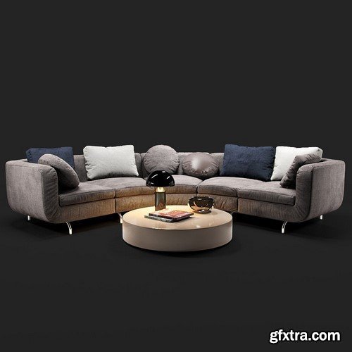 Sofa Minotti Dubuffet 3D Model