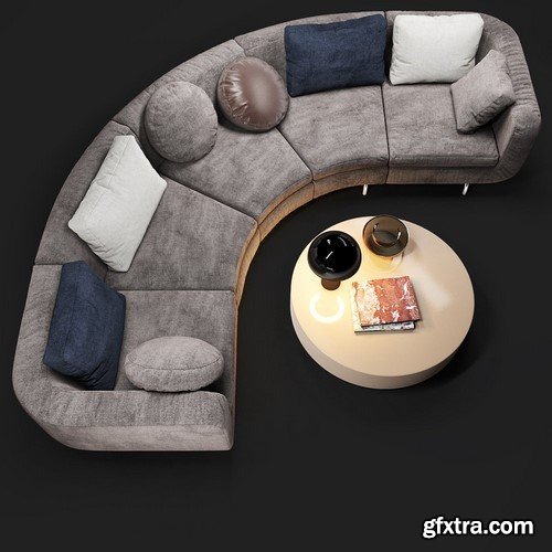 Sofa Minotti Dubuffet 3D Model