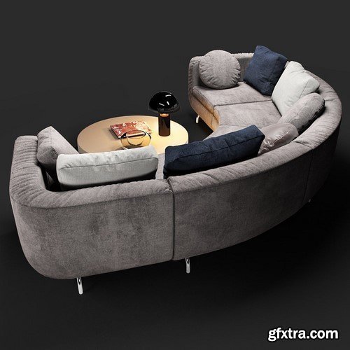 Sofa Minotti Dubuffet 3D Model