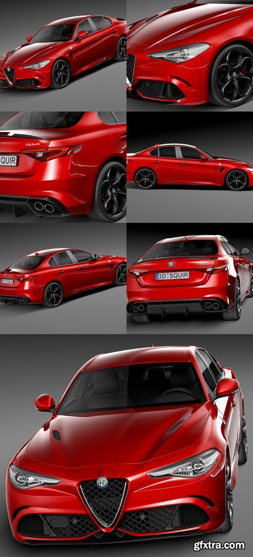 Alfa Romeo Giulia Quadrifoglio 2016 - 3D Model