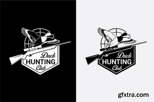 DUCK HUNTING Badges and Logos