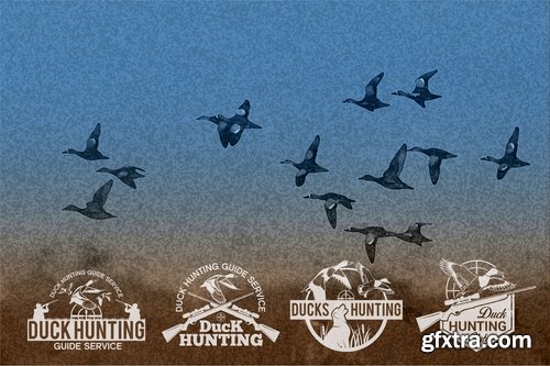 DUCK HUNTING Badges and Logos