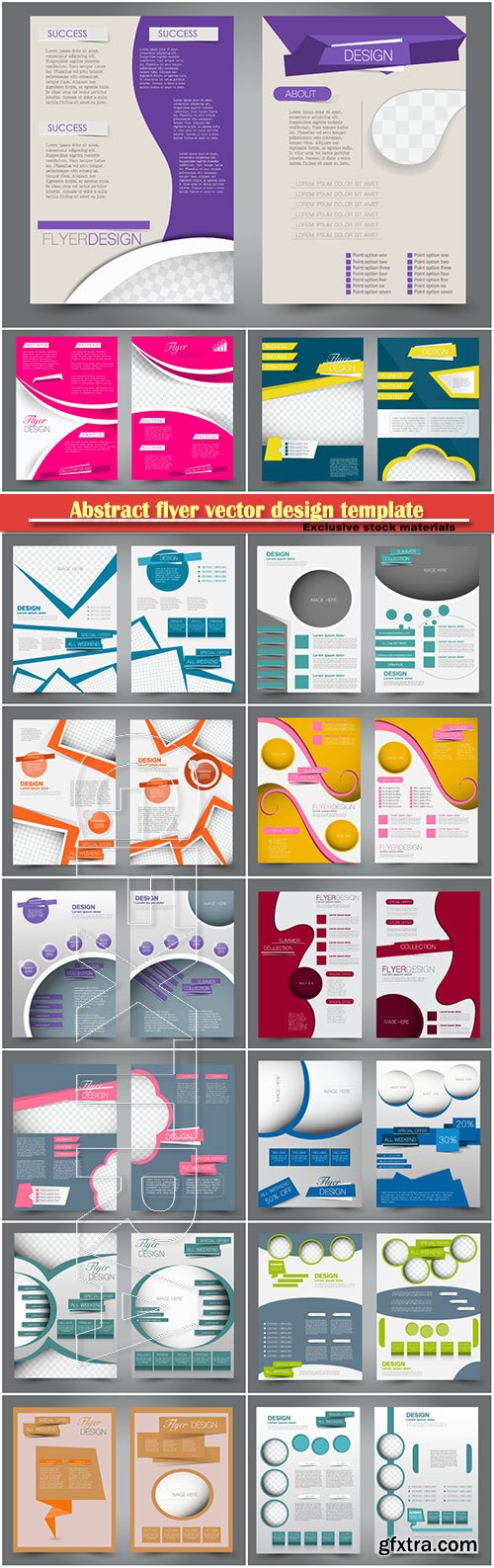 Abstract flyer vector design template, business brochure