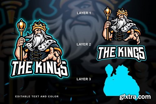 The King Sport and Esport Logo Template