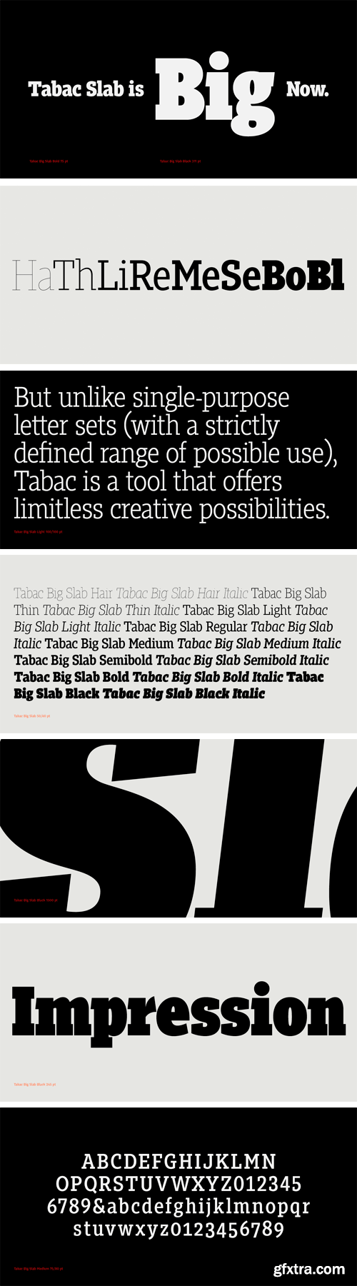 Tabac Big Slab Font Family