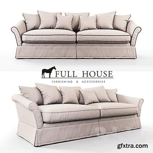 BELGIAN SOFA 3-seater 3d Model