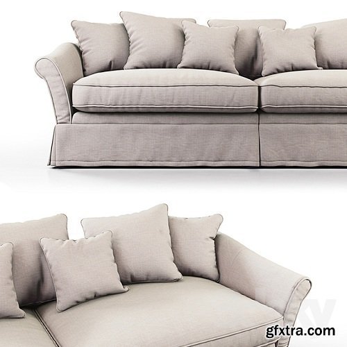 BELGIAN SOFA 3-seater 3d Model